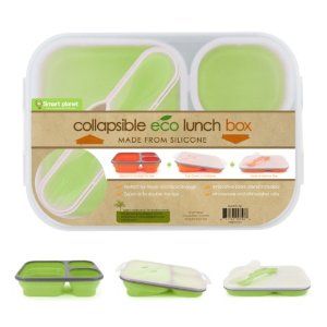 Eco-friendly school supplies: Collapsible reuseable lunch box