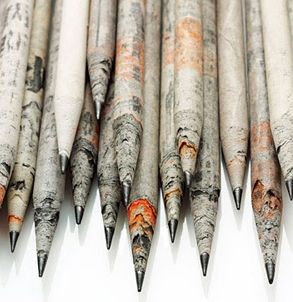 Eco-friendly school supplies: Recycled newspaper pencils