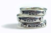 Recycled sterling silver keepsake rings at Heart and Stone Jewelry