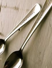 Baby spoon keepsake in stainless steel
