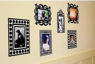 restickable wall decal photo frames
