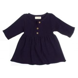 Organic cotton baby clothes - navy dress