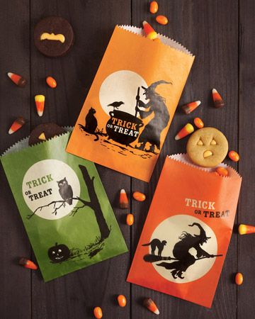 Halloween treat bags and candy corn