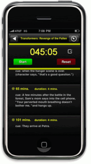 RunPee iPhone Application