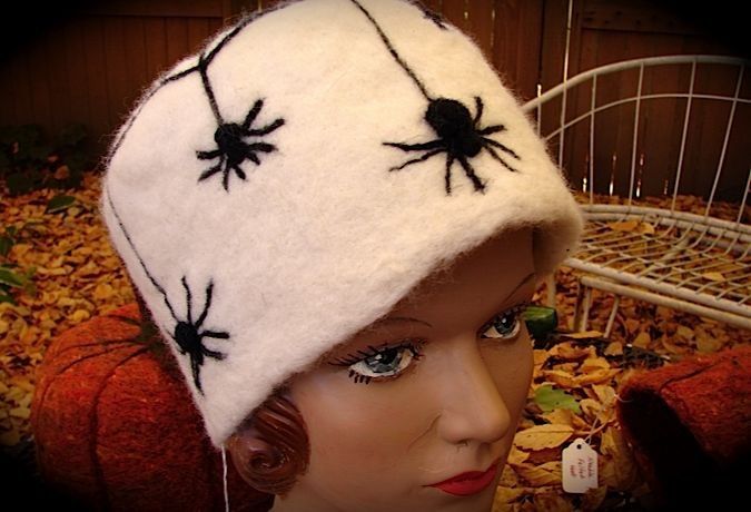 Halloween spider-themed hat from Etsy