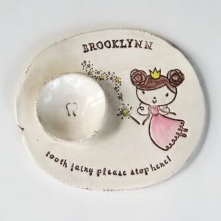 Personalized tooth fairy dish