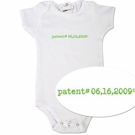 mitetees Patent Personalized Onesie