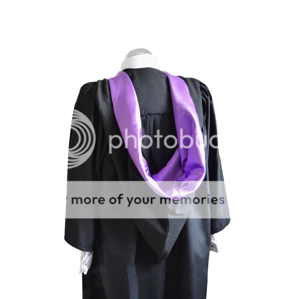 Graduation Royal Purple Burgon Hood University Bachelor Master Simple ...